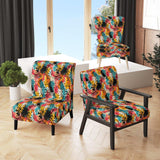 Colorful Neon Jungle Flash- Upholstered Accent Chair