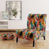 Colorful Neon Jungle Flash- Upholstered Accent Chair