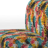 Colorful Neon Jungle Flash- Upholstered Accent Chair