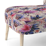 Pink And Purple Romantic Roses Paisley Pattern - Glam Arm Chair