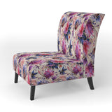 Pink And Purple Romantic Roses Paisley Pattern - Glam Arm Chair