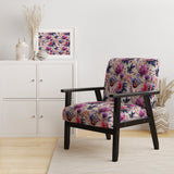 Pink And Purple Romantic Roses Paisley Pattern - Glam Arm Chair