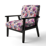 Pink And Purple Romantic Roses Paisley Pattern - Glam Arm Chair