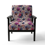 Pink And Purple Romantic Roses Paisley Pattern - Glam Arm Chair