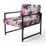 Pink And Purple Romantic Roses Paisley Pattern - Glam Arm Chair