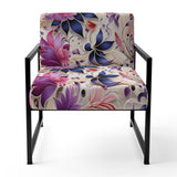 Pink And Purple Romantic Roses Paisley Pattern - Glam Arm Chair