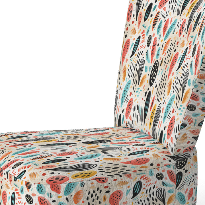 Light Color Tribal Animals Pattern - Upholstered Modern Accent Chairs