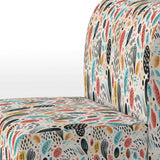 Light Color Tribal Animals Pattern - Upholstered Modern Accent Chairs
