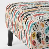 Light Color Tribal Animals Pattern - Upholstered Modern Accent Chairs