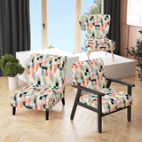 Beige And Light Green Cubic Sophistication - Modern Arm Chair
