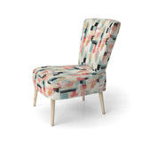 Beige And Light Green Cubic Sophistication - Modern Arm Chair