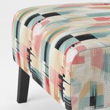 Beige And Light Green Cubic Sophistication - Modern Arm Chair