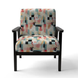 Beige And Light Green Cubic Sophistication - Modern Arm Chair