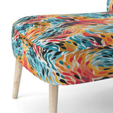 Rainbow Cheetah Waves - Modern Accent Side Chair