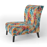 Rainbow Cheetah Waves - Modern Accent Side Chair