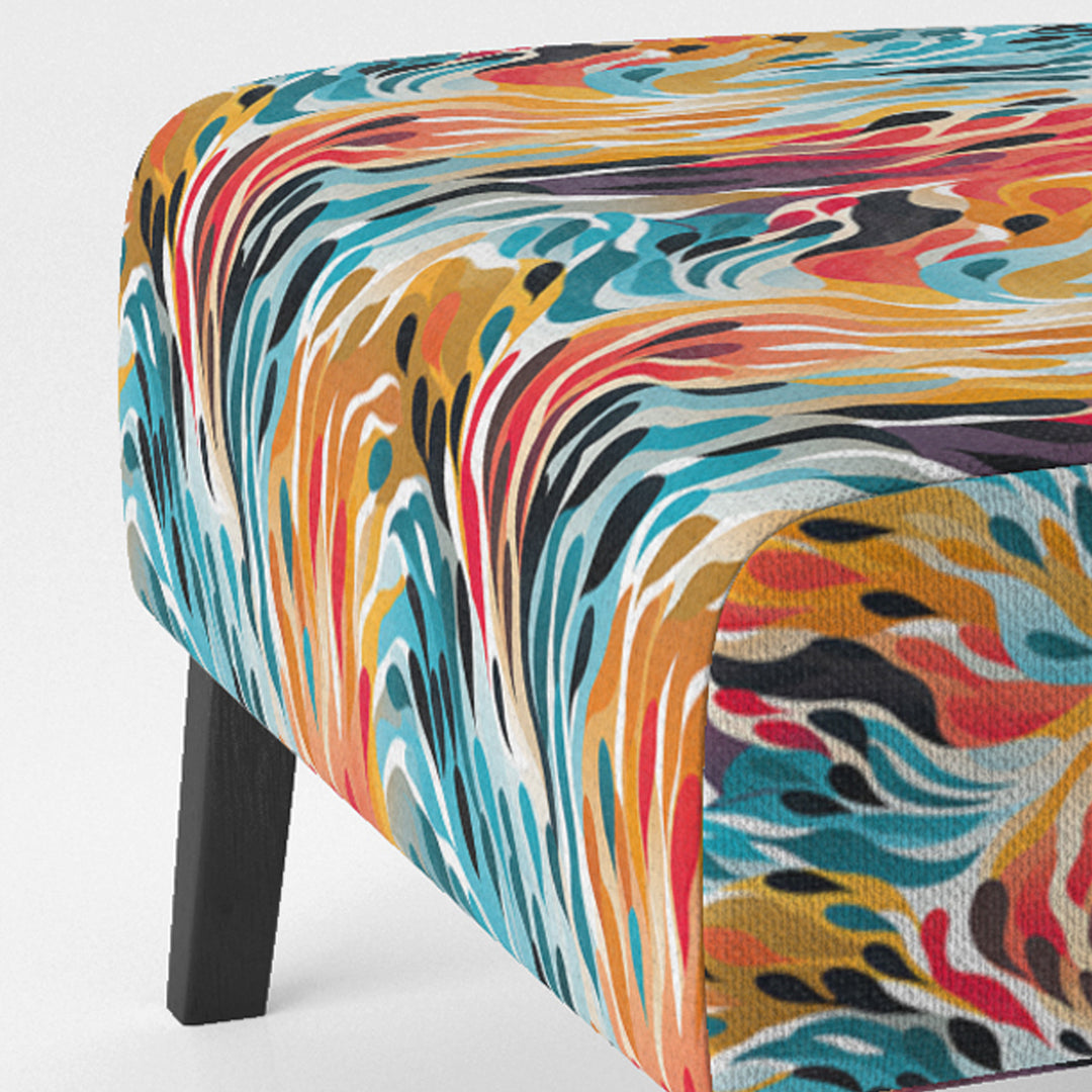 Rainbow Cheetah Waves - Modern Accent Side Chair