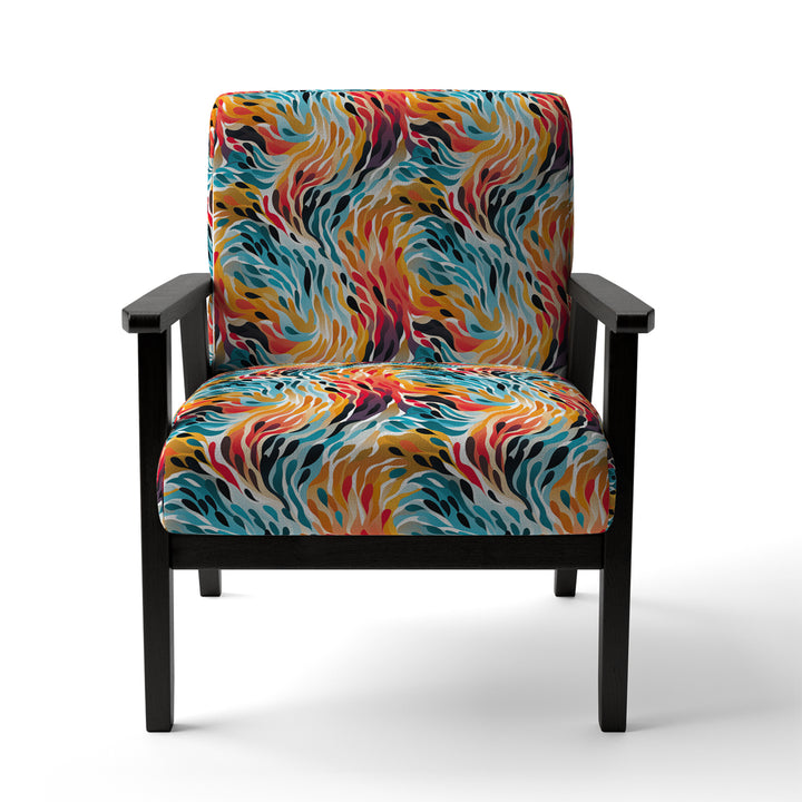 Rainbow Cheetah Waves - Modern Accent Side Chair