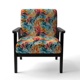 Rainbow Cheetah Waves - Modern Accent Side Chair