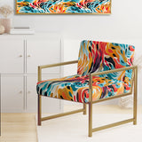 Rainbow Cheetah Waves - Modern Accent Side Chair