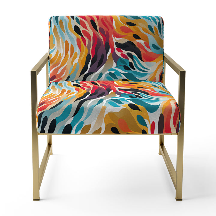 Rainbow Cheetah Waves - Modern Accent Side Chair