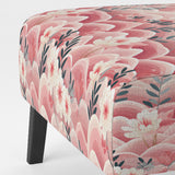 Pink And White Floral Hilltop Meadows - Upholstered Cottage Accent Chairs