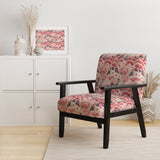 Pink And White Floral Hilltop Meadows - Upholstered Cottage Accent Chairs