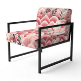 Pink And White Floral Hilltop Meadows - Upholstered Cottage Accent Chairs