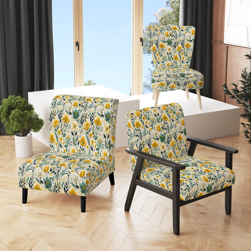 Boho Botanicals Boho Greens - Hygge & Scandinavian Arm Chair