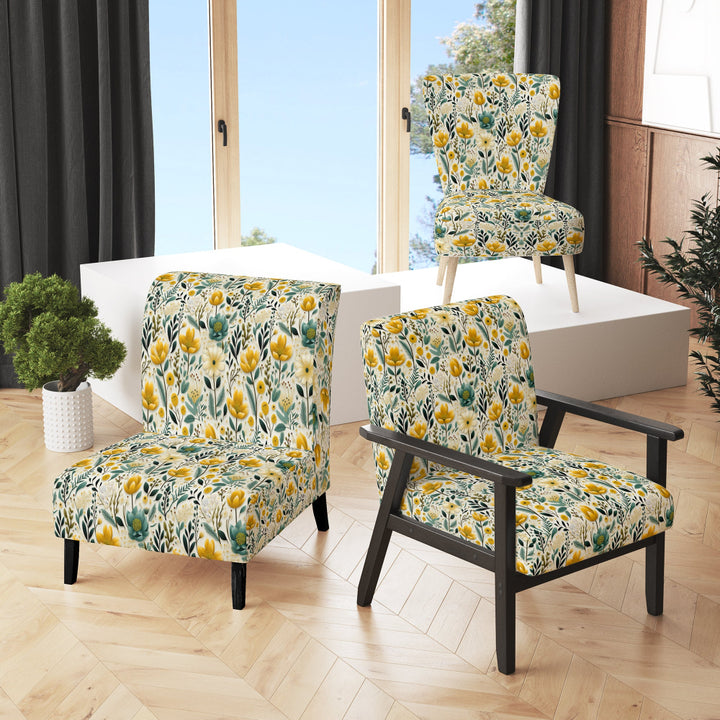 Boho Botanicals Boho Greens - Hygge &amp; Scandinavian Arm Chair
