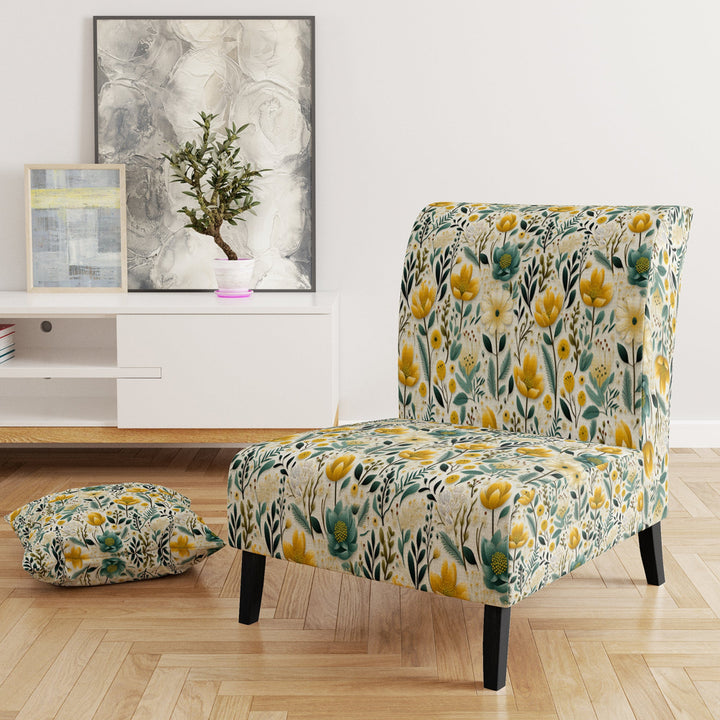 Boho Botanicals Boho Greens - Hygge &amp; Scandinavian Arm Chair