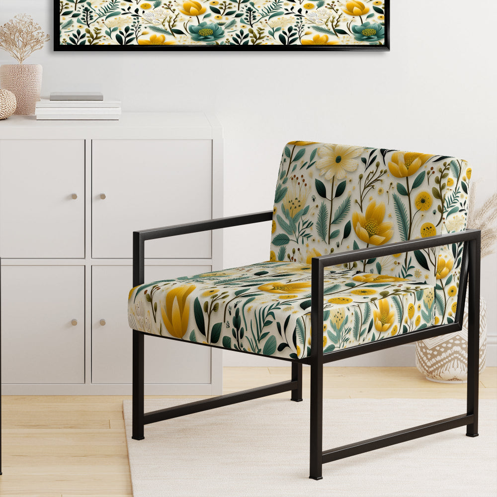 Boho Botanicals Boho Greens - Hygge &amp; Scandinavian Arm Chair