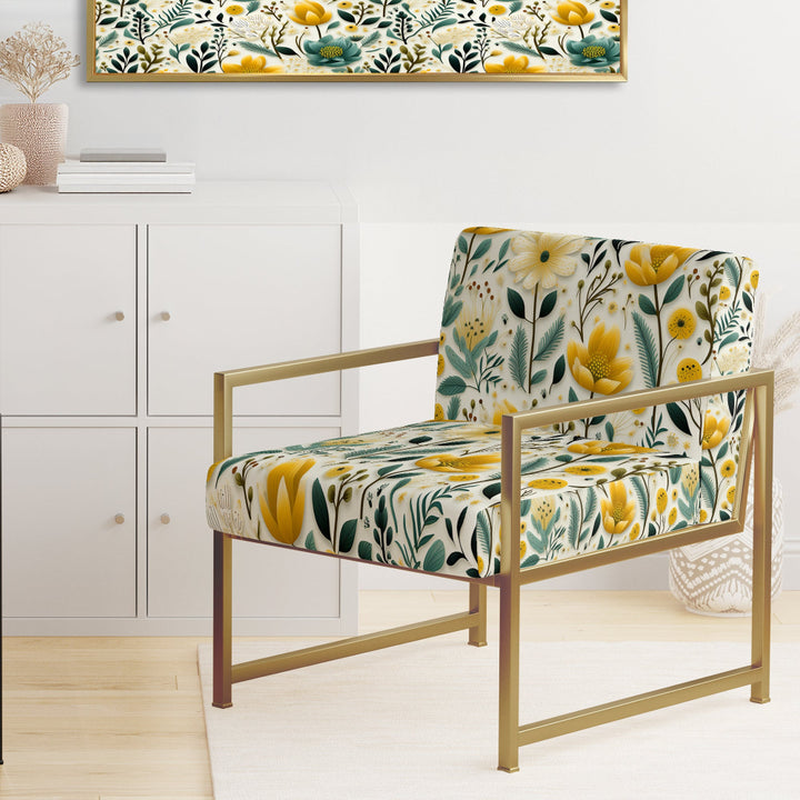 Boho Botanicals Boho Greens - Hygge &amp; Scandinavian Arm Chair