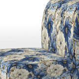 Coastal Blues White Flowers Blooms - Cottage Arm Chair