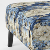 Coastal Blues White Flowers Blooms - Cottage Arm Chair