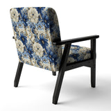 Coastal Blues White Flowers Blooms - Cottage Arm Chair