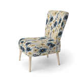 Blue And White Coastal Retreat Seashells - Cottage Accent Side Chair