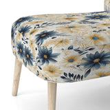 Blue And White Coastal Retreat Seashells - Cottage Accent Side Chair