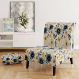 Blue And White Coastal Retreat Seashells - Cottage Accent Side Chair