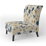 Blue And White Coastal Retreat Seashells - Cottage Accent Side Chair