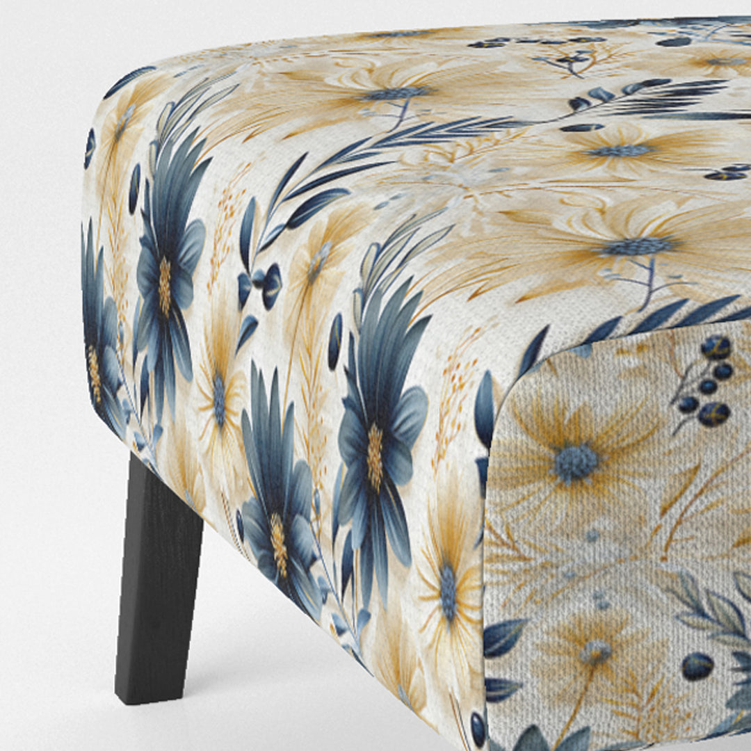 Blue And White Coastal Retreat Seashells - Cottage Accent Side Chair