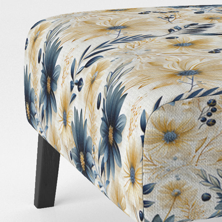 Blue And White Coastal Retreat Seashells - Cottage Accent Side Chair