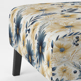 Blue And White Coastal Retreat Seashells - Cottage Accent Side Chair