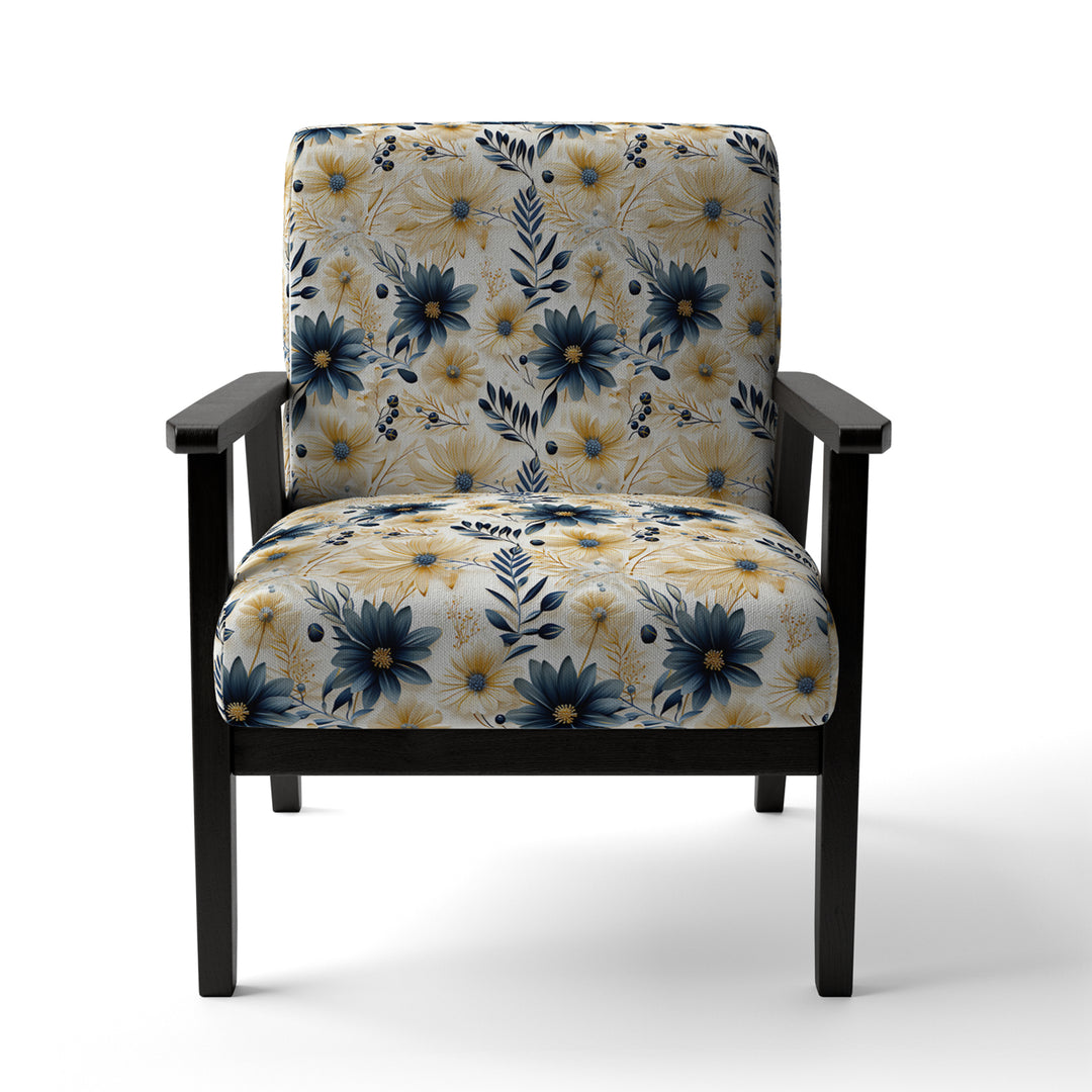 Blue And White Coastal Retreat Seashells - Cottage Accent Side Chair