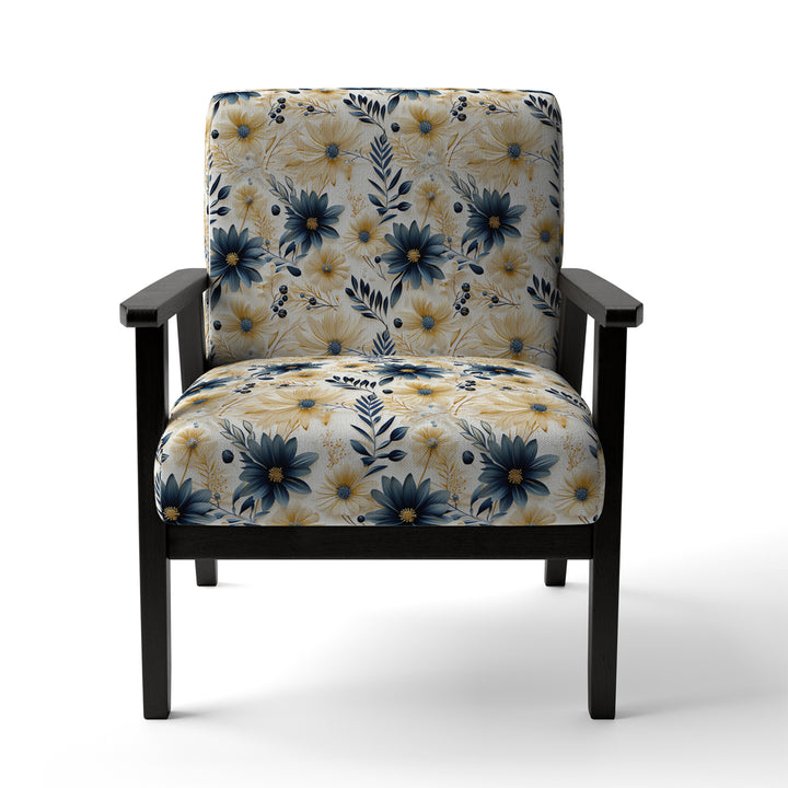 Blue And White Coastal Retreat Seashells - Cottage Accent Side Chair
