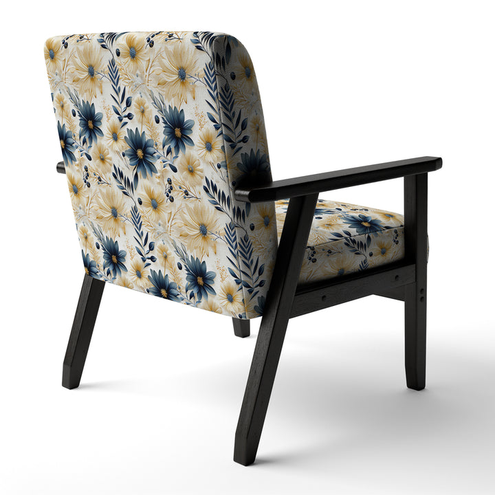 Blue And White Coastal Retreat Seashells - Cottage Accent Side Chair