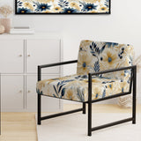 Blue And White Coastal Retreat Seashells - Cottage Accent Side Chair