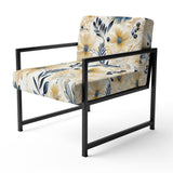 Blue And White Coastal Retreat Seashells - Cottage Accent Side Chair