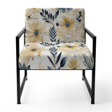 Blue And White Coastal Retreat Seashells - Cottage Accent Side Chair