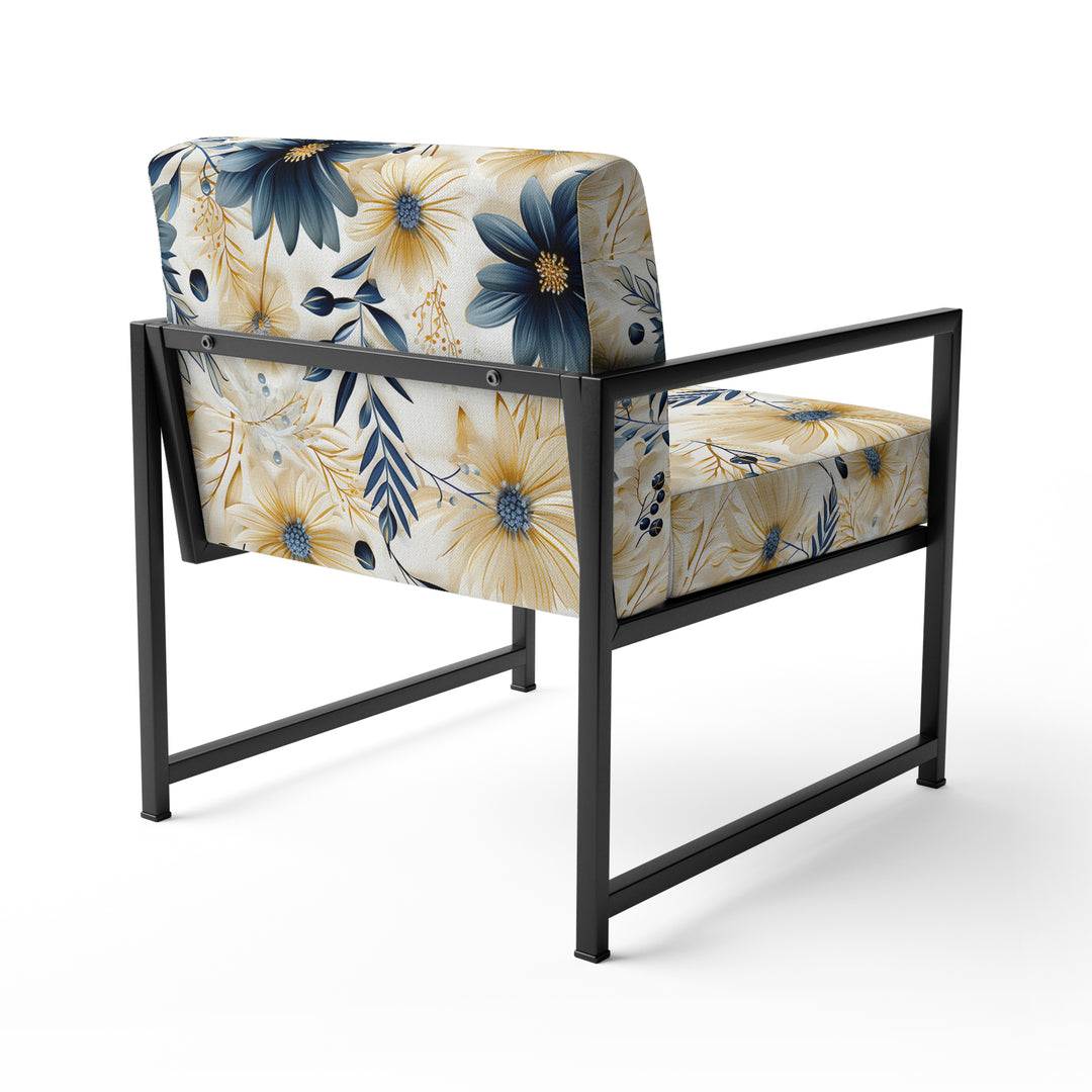 Blue And White Coastal Retreat Seashells - Cottage Accent Side Chair