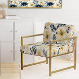 Blue And White Coastal Retreat Seashells - Cottage Accent Side Chair